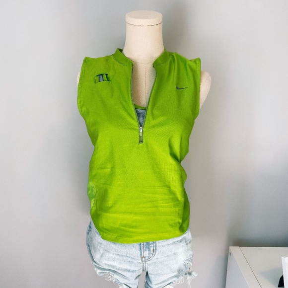 Nike Running Vest Top | Green Workout Tank - Picture 1 of 7
